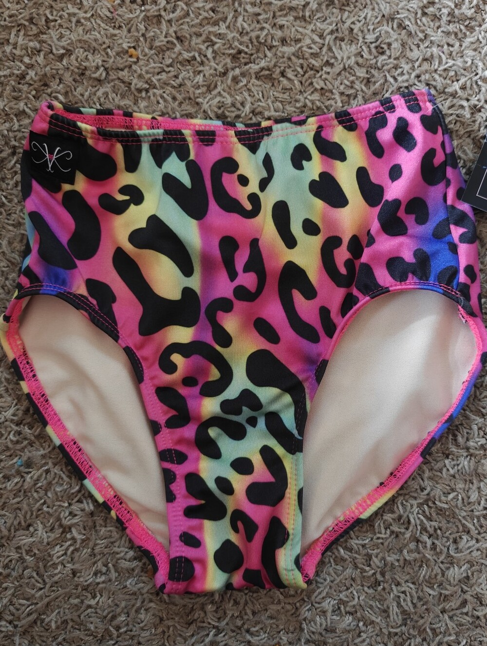 Kandi Kouture Rainbow Leopard Print Dance Briefs